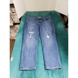 Levis Jeans Size 31 Womens Blue Stretch Denim Pant Ladies Mid Rise Boyfriend